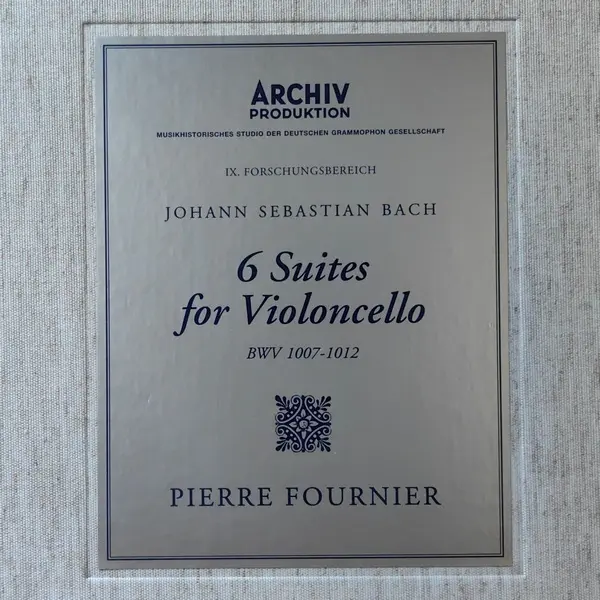 Johann Sebastian Bach - Six Suites for Violoncello BWV 1007-1012 - Pierre Fournier (2017, LP) FLAC скачать торрент