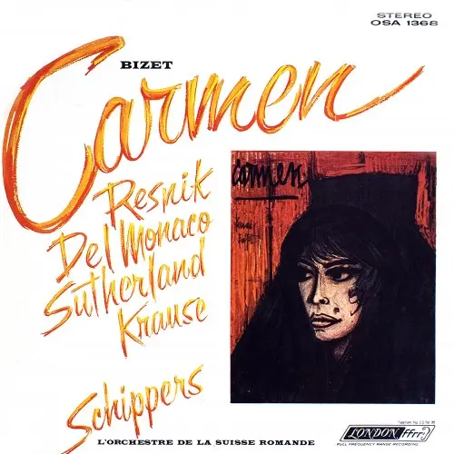 Georges Bizet - Carmen (Resnik, Del Monaco, Sutherland) (1963, LP) FLAC скачать торрент