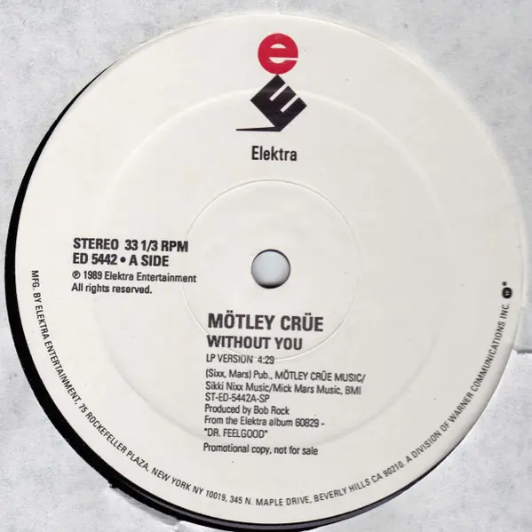 Motley Crue - Without You (Promo) 1989