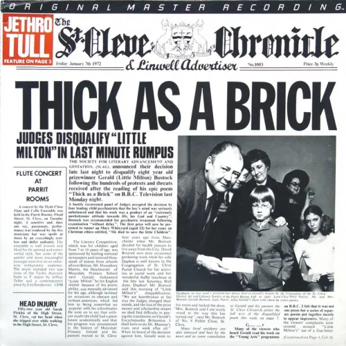 Jethro Tull - Thick As A Brick (1972, LP) FLAC скачать торрент