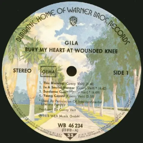 Gila - Bury My Heart At Wounded Knee (1973, LP) FLAC скачать торрент