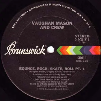 Vaughan Mason And Crew - Bounce, Rock, Skate, Roll (Single) (1979) FLAC скачать торрент