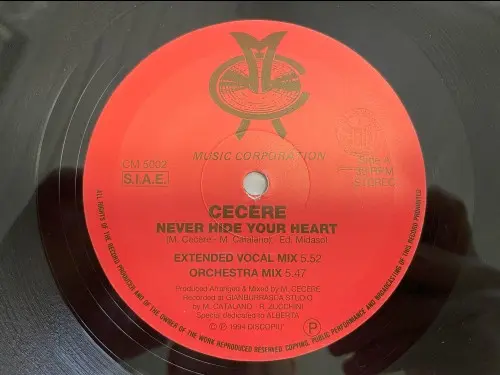 Cecere – Never Hide Your Heart 1994