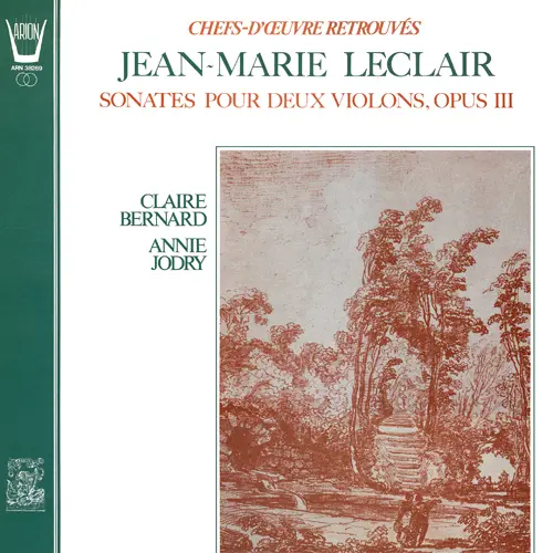 Jean-Marie Leclair - Sonates pour deux violons, opus III (Anne Jodry, Claire Bernard) - 1975