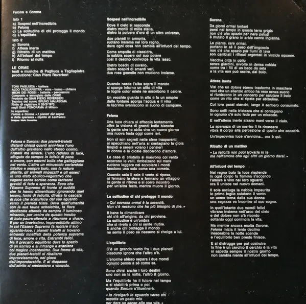 Le Orme – Felona e Sorona - 1973