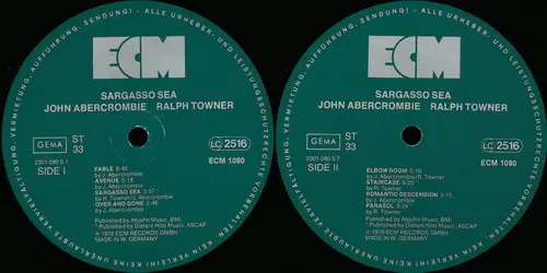 John Abercrombie & Ralph Towner - Sargasso Sea [1976]