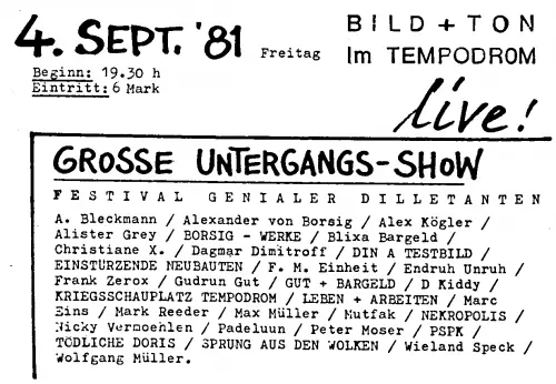 Geniale Dilletanten - Berlin underground - Tape Collection 1980-1983